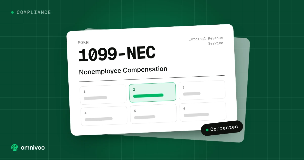 Form 1099-NEC, Nonemployee Compensation, drawn as a tax form with one box highlighted
