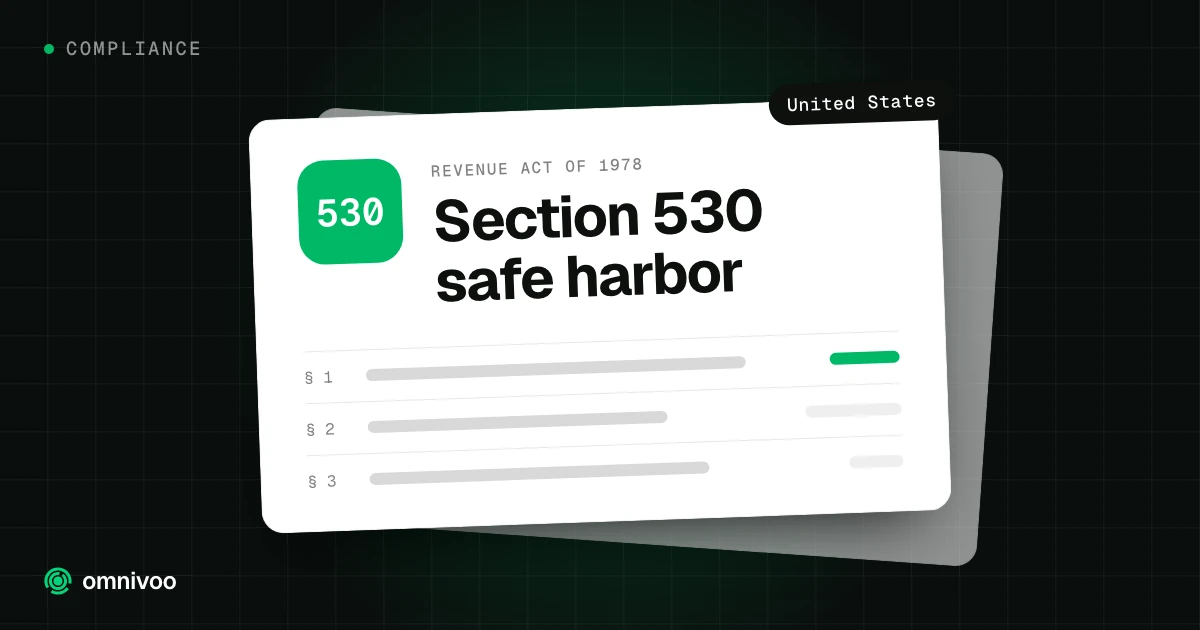 Section 530 safe harbor, Revenue Act of 1978 (United States)
