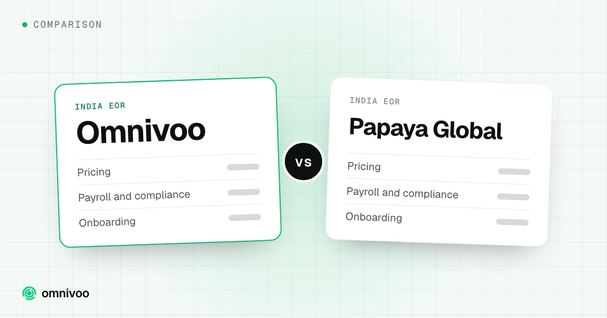 Omnivoo vs Papaya Global, compared on pricing, payroll and compliance and onboarding