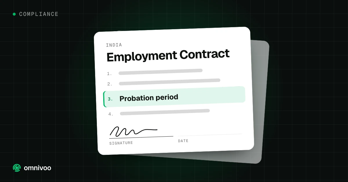 Employment Contract with the probation period clause highlighted