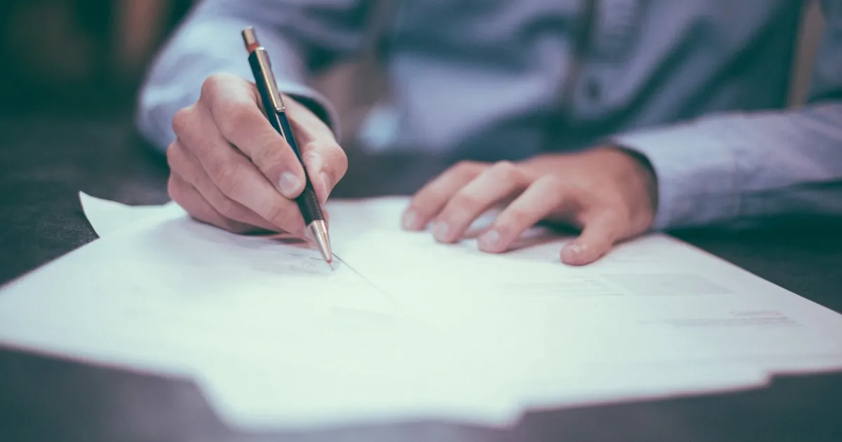 Person reviewing a worker classification checklist