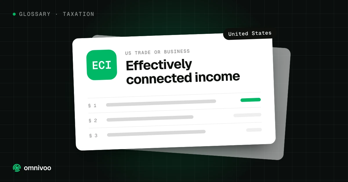 Effectively connected income, US trade or business (United States)