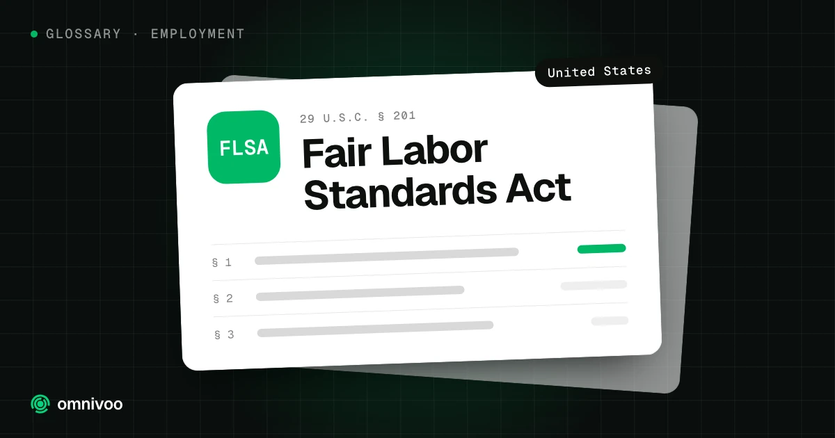 Fair Labor Standards Act, 29 U.S.C. § 201 (United States)