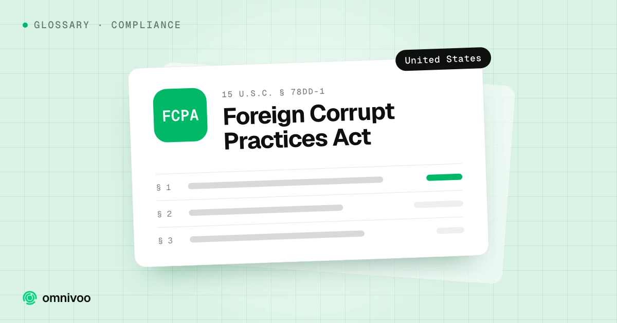 Foreign Corrupt Practices Act, 15 U.S.C. § 78dd-1 (United States)