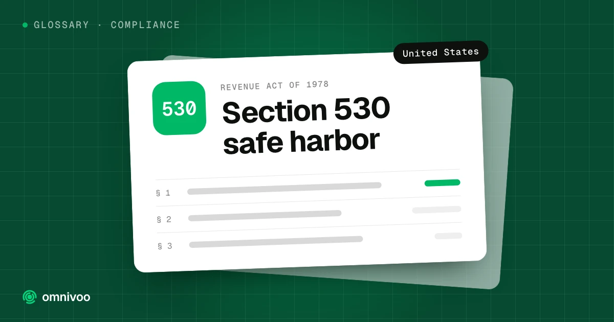 Section 530 safe harbor, Revenue Act of 1978 (United States)