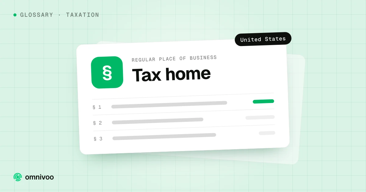 Tax home, Regular place of business (United States)