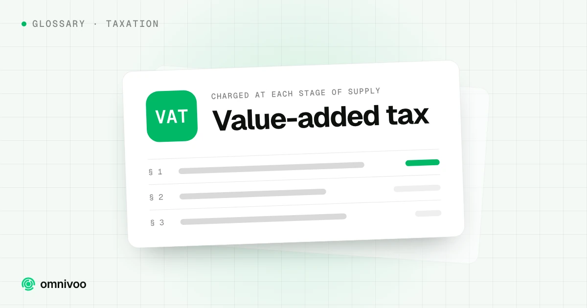 Value-added tax, Charged at each stage of supply