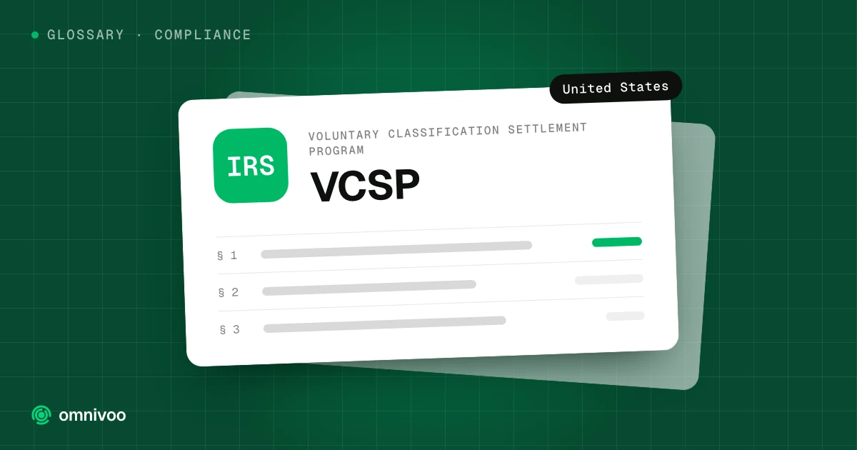 VCSP, Voluntary Classification Settlement Program (United States)