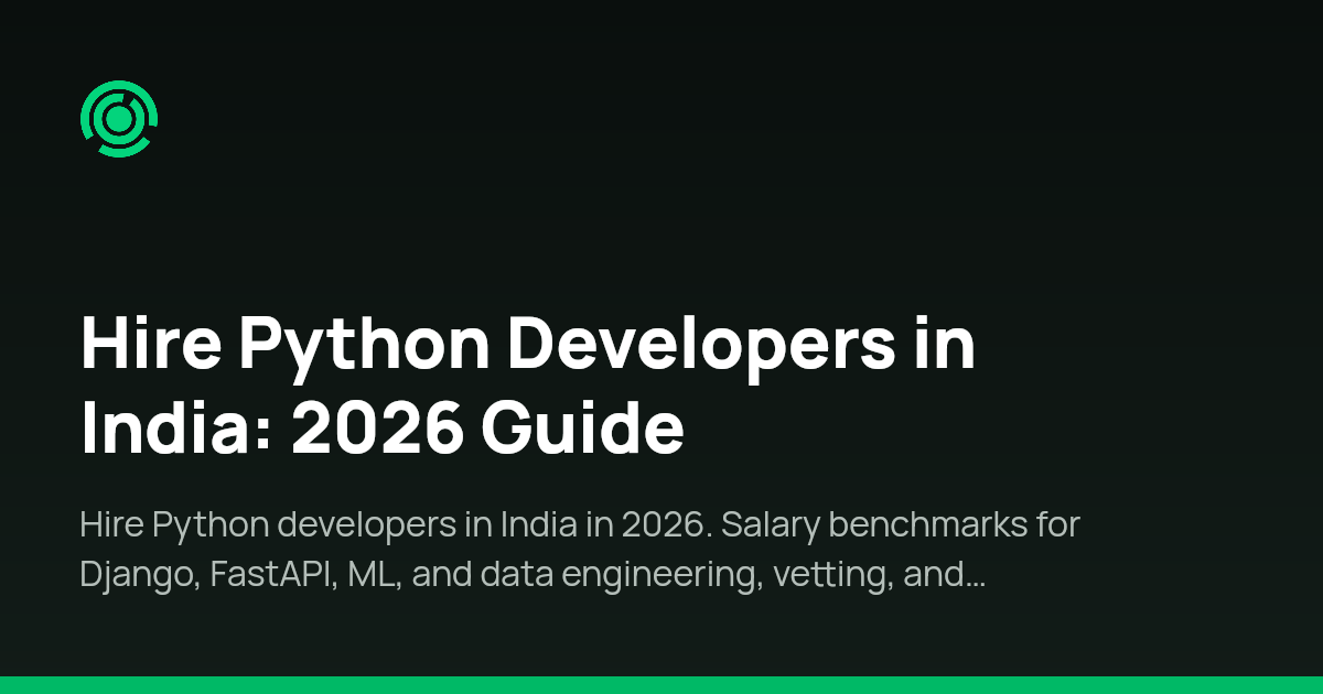 Hire Python Developers in India: 2026 Guide | Omnivoo