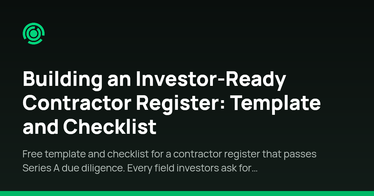 Contractor Rgister Investor-Ready Contractor Register Template | Omnivoo