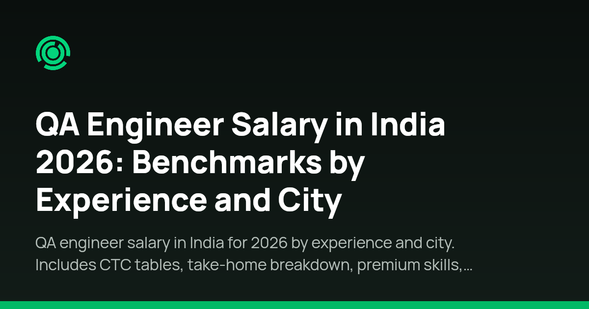 QA Engineer Salary in India 2026: Benchmarks by Experience and City ...