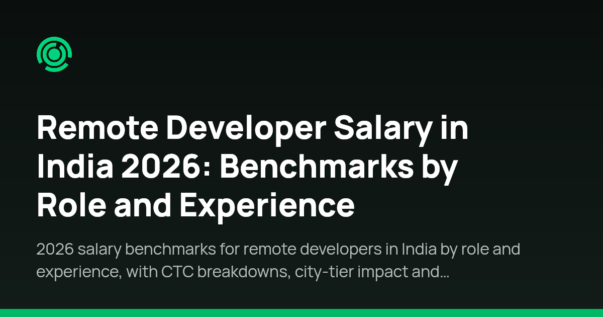 Remote Developer Salary in India 2026 | Omnivoo