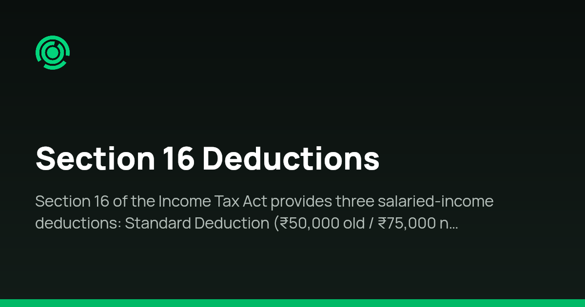 Section 16 Deductions | India HR Glossary | Omnivoo
